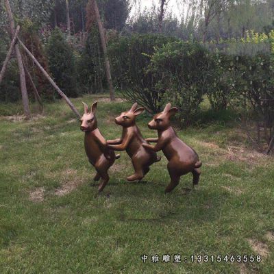 卡通铜雕兔子