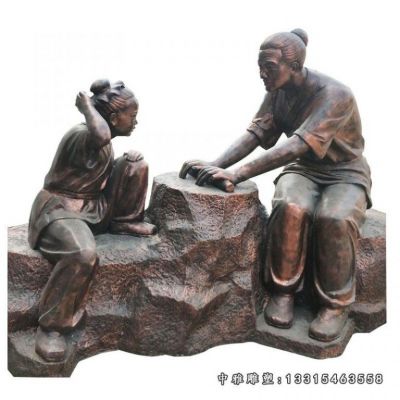 铜雕铁杵磨针雕塑