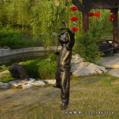 铜雕广场儿童