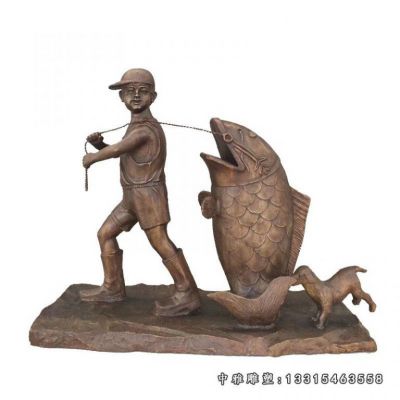 铜雕步行街人物雕塑