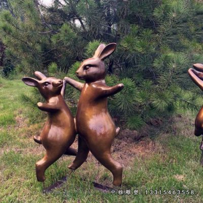 兔子动物铜雕雕塑