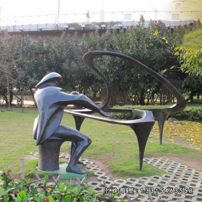 铜雕广场音乐人物雕塑