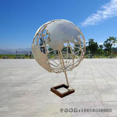 地球仪广场不锈钢雕塑