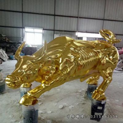 不锈钢广场牛雕塑