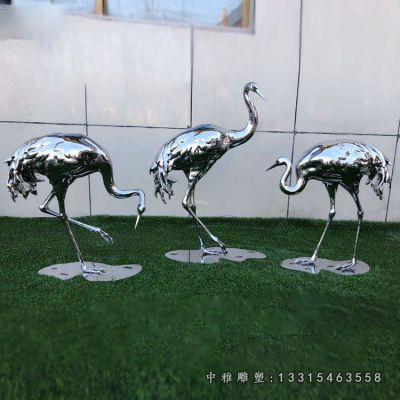 公园不锈钢仙鹤