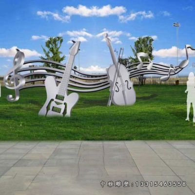 不锈钢公园音符雕塑