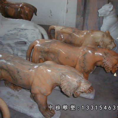 石雕动物老虎雕塑