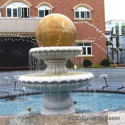 石雕招财风水球