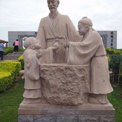 石雕典故孔融让梨