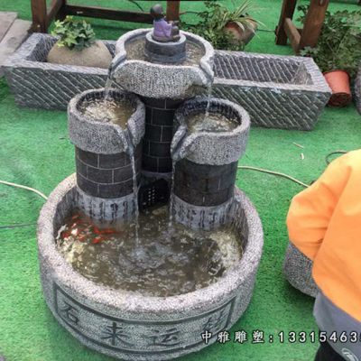 庭院石雕流水池