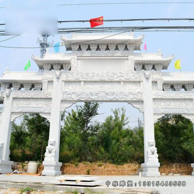 石雕道路牌坊雕塑