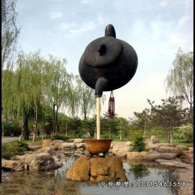 铜雕景观茶壶