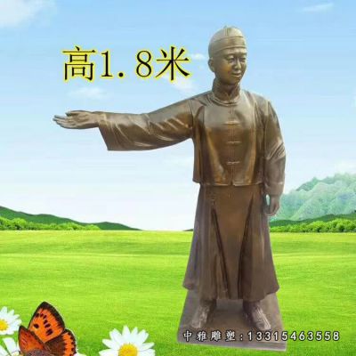 铜雕迎宾店小二