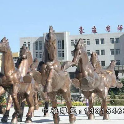 铜雕广场马摆件