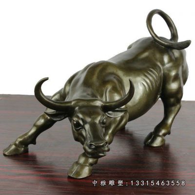 开荒铜雕牛摆件