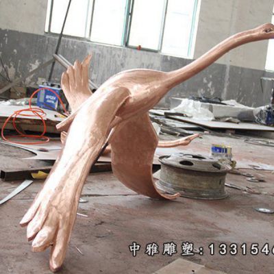 天鹅动物铜雕