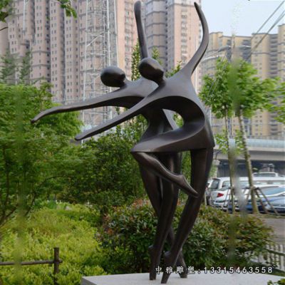 铜雕抽象跳舞人物