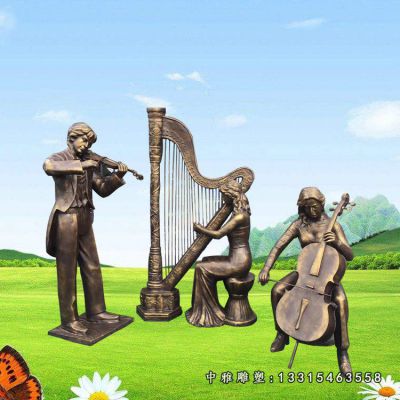 广场铜雕音乐人物