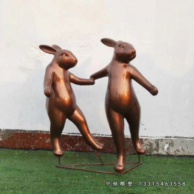 动物铜雕兔子雕塑