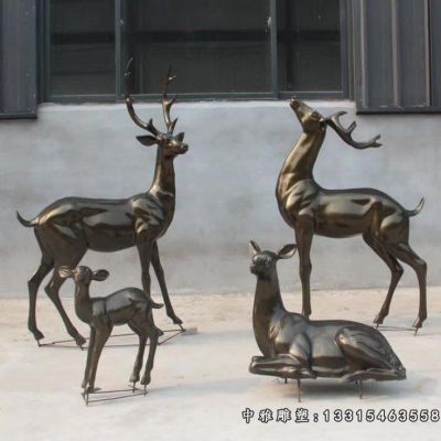 铜雕公园梅花鹿