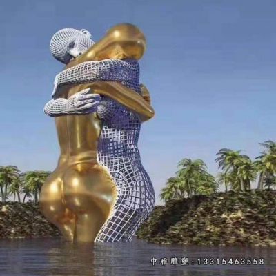 不锈钢抽象人物雕塑