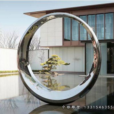 不锈钢广场月亮摆件