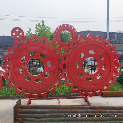 齿轮景观不锈钢摆件