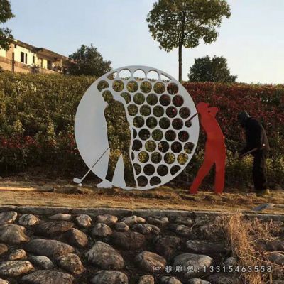 不锈钢运动高尔夫球人物