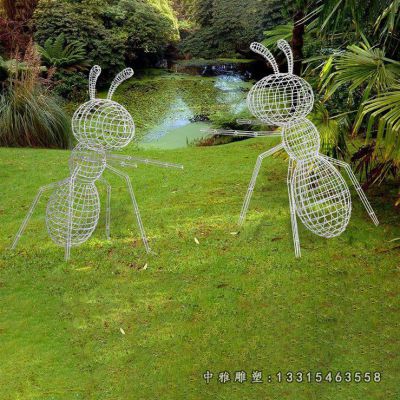 不锈钢镂空蚂蚁摆件