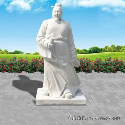 校园石雕李白