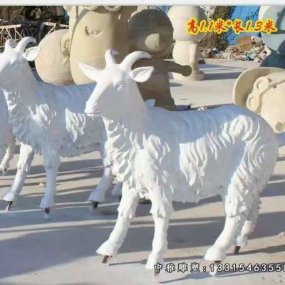 石雕草原小羊