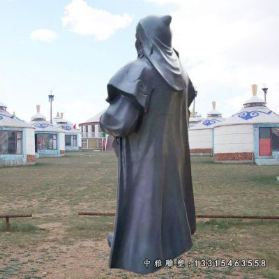 铜雕军事家成吉思汗
