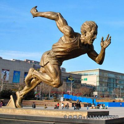 广场铜雕运动人物