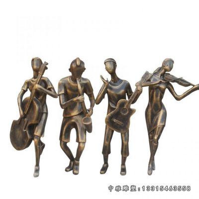 广场铜雕抽象人物