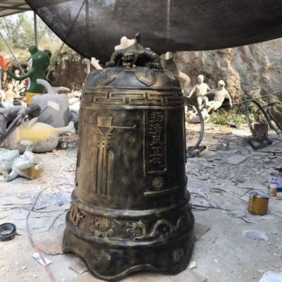 寺院铜钟摆件