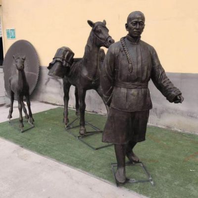 商业街铜雕小品人物