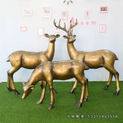 铜雕公园梅花鹿