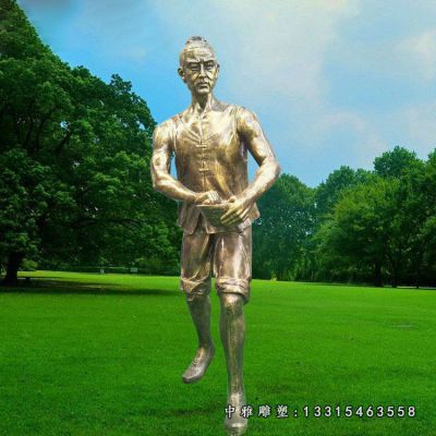 铜雕农耕文化人物