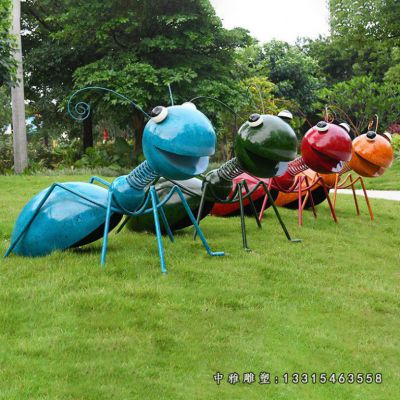 户外不锈钢蚂蚁雕塑