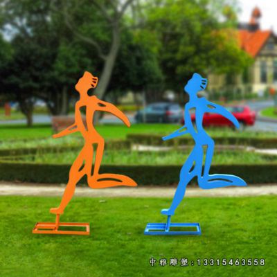 不锈钢抽象跑步人物