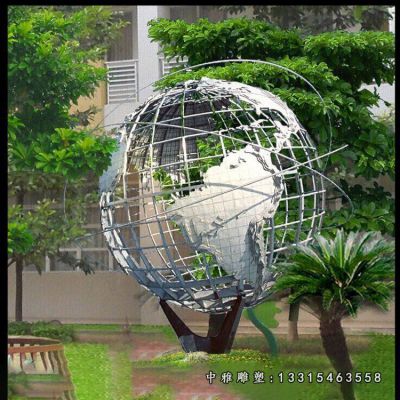 广场不锈钢地球仪