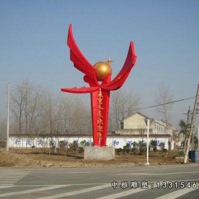 不锈钢广场标志雕塑