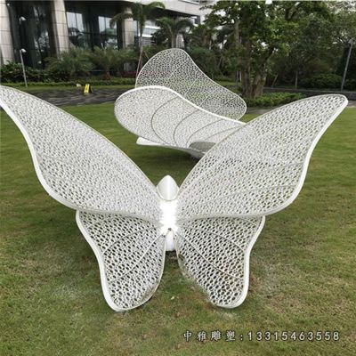 不锈钢公园蝴蝶摆件