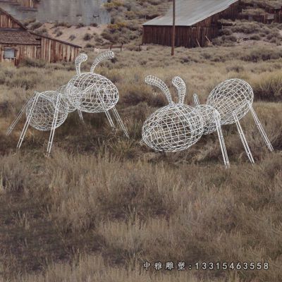 蚂蚁动物不锈钢雕塑