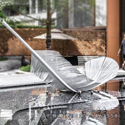 广场不锈钢动物羽毛