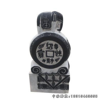 宅门石雕大象抱鼓石