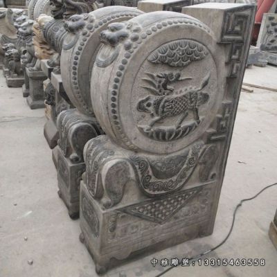石雕宅门动物抱鼓石