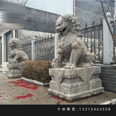 石雕镇宅狮子