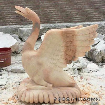 石雕动物天鹅