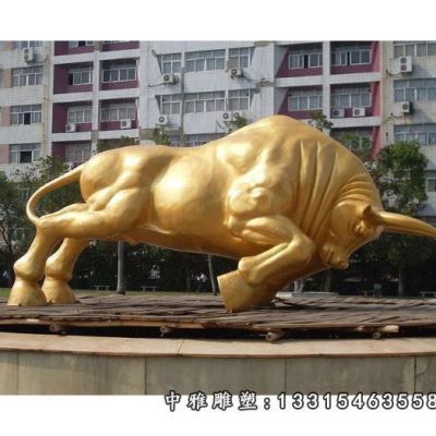 铜雕田园开荒牛